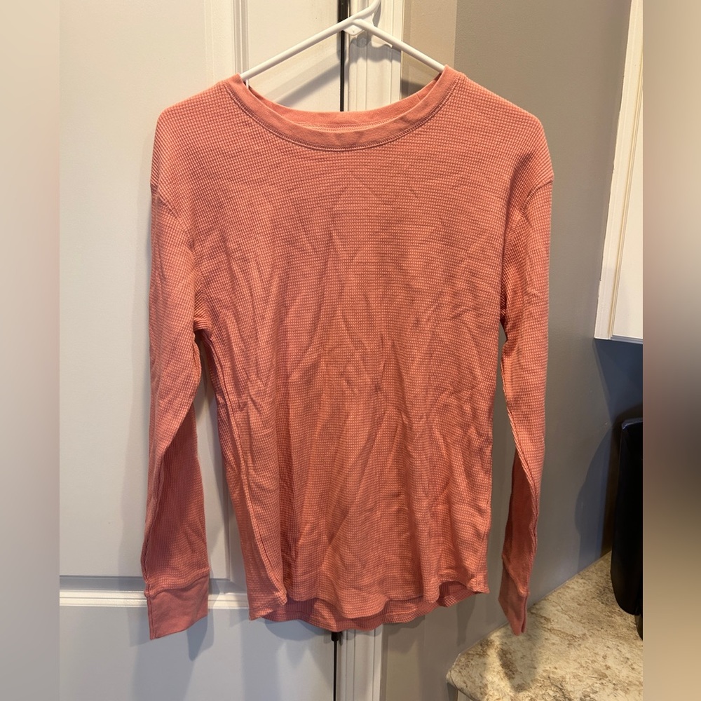 Women’s Time and Tru Waffle Shirt Long Sleeve Medium